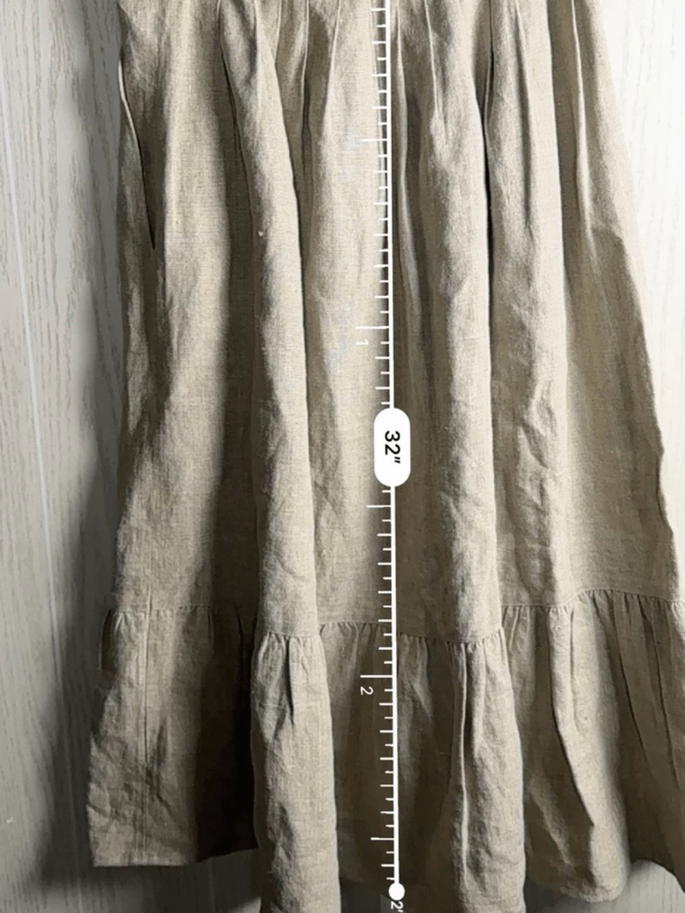 Ralph Lauren Country 100% linen tiered midi skirt - Picture 10 of 10